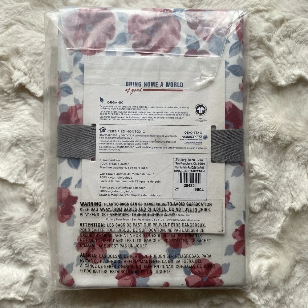 Wrangler x Pottery Barn Teen Organic Ombre Floral Duvet‎ Cover Twin Size Red NEW